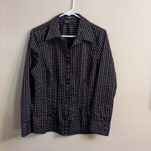 Woman's full sleeve size L striped blouse